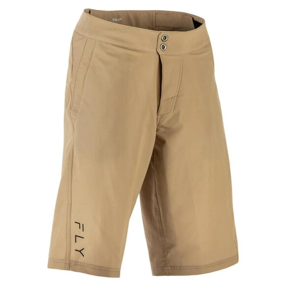 NWT Fly Racing Men’s Maverik Bike Shorts Khaki Size 28 MTB Cycling Trail Chamois - Picture 1 of 1